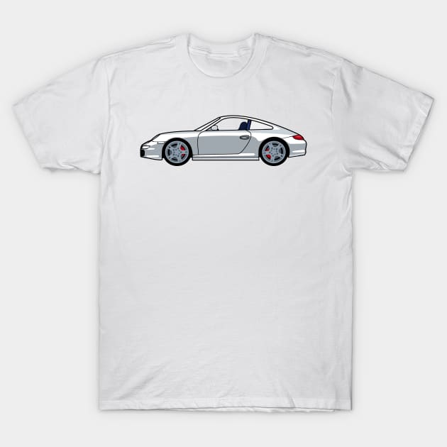 Porsche 911 997 Carrera S White Lobster Claw T-Shirt by antipc